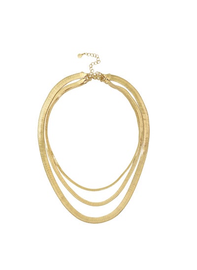 Buy Jessy Triple Necklace Gold in UAE