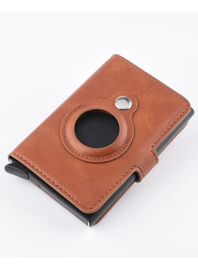 Buy Rfid Card Holder Men's Wallet Wallet Wallet Small Leather Ultra-Thin Wallet Airtag Air Tag Mini Wallet in Saudi Arabia