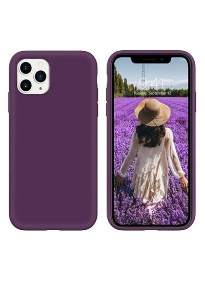 Buy iPhone 11 Pro Max Case, Liquid Silicone Soft Gel Rubber Slim Cover with Microfiber Cloth Lining Cushion Shockproof Full Body Protective Anti Scratch Case in Egypt