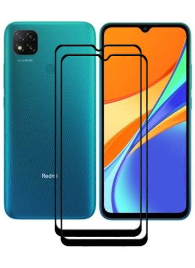 Buy 2 Pieces Antistatic ESD Dustproof Premium Quality High Definition Tempered Glass Screen Protector Designed For Xiaomi Redmi 9C in UAE