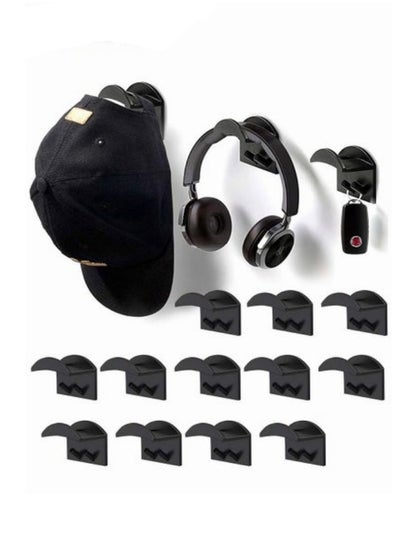 اشتري 12-Piece Hat Rack For Wall,Hat Hook For Baseball Caps,Upgraded Adhesive Hat Holder في السعودية