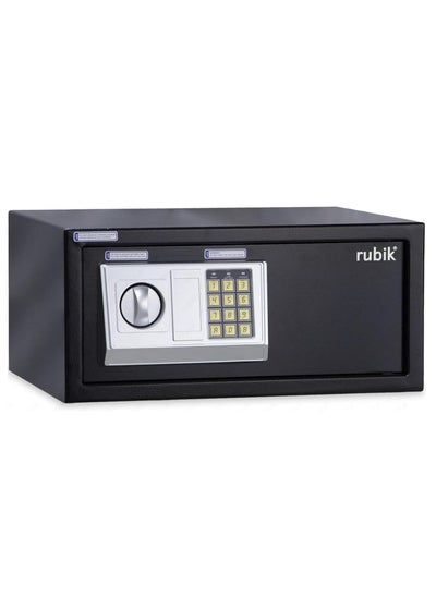 Buy Cabinet Safe Box with Key & Pin Code, Programmable Wide Safety Vault For Home Office (43x35x20cm) Black in UAE