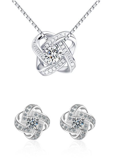 Buy Earrings and Necklace Set - Lightweight -Fashion Jewelry in Gift Box in UAE