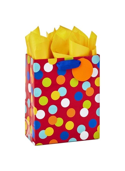 Buy Medium Gift Bag With Tissue Paper (Red Polka Dots) (5Wdb5993) in Saudi Arabia