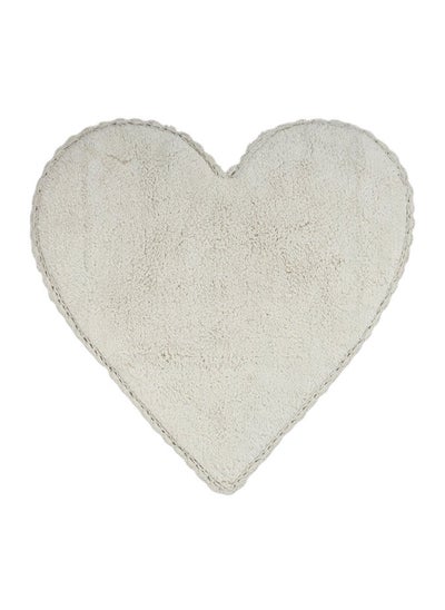 Buy Amor Heart Bath Mat, Grey - 80x80 cms in UAE