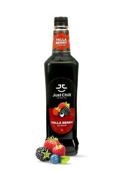 Buy Yalla Berry Fruit Syrup 1 Litre in UAE