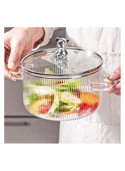 Buy Pyrex Glass Casserole with Metal Frame  - 2L, Heat Resistant in Egypt