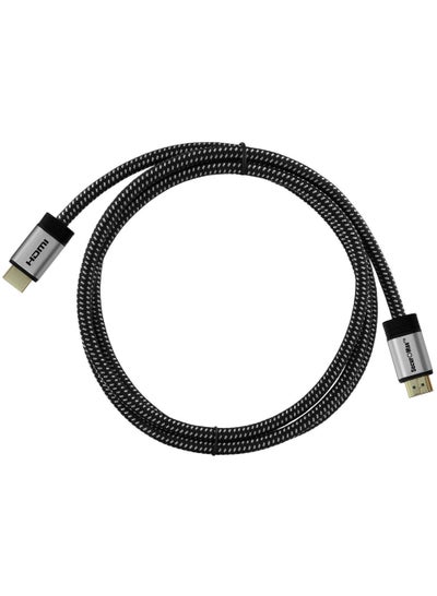 Buy HDMI Cable 4K 60Hz, HDMI 2.0, HDCP 2.2, HDR, 18Gbps with Braided Cord, Gold Plated Connectors (2 Meteer) in Egypt