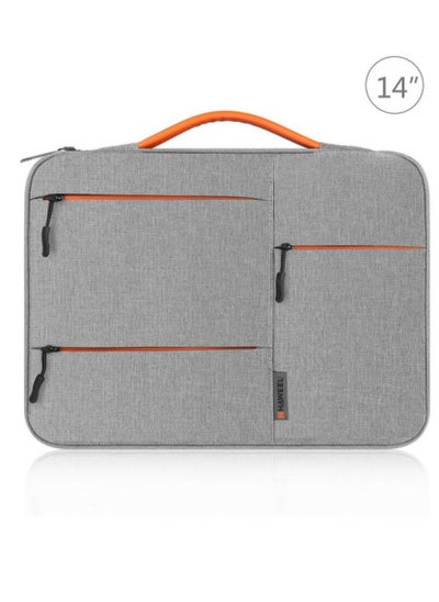 Buy 14-Inch Sleeve Case Zipper Laptop Handbag(Grey) in UAE