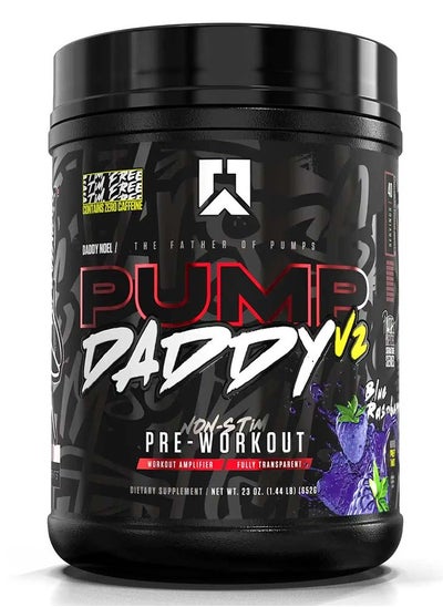 Buy Pump Daddy V2 Non Stim Pre Workout, Blue Raspberry, 40 Servings in UAE