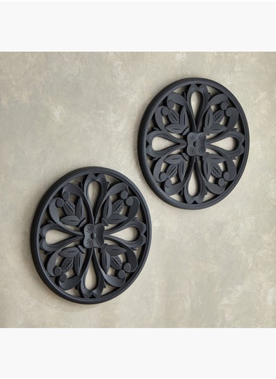 Buy Angelus 2-Piece Round Wall Panel Set 40 x 2 x 40 cm in UAE