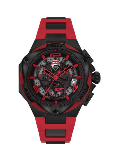 اشتري Men’s Motore Red Silicon Water Resistant 10 ATM Watch DTWGO0000307 - 56mm في الامارات