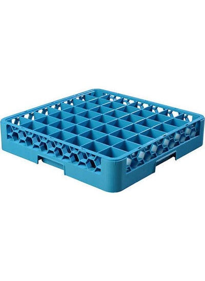 Buy Plastic Glass Rack-49 Compartment Blue in UAE