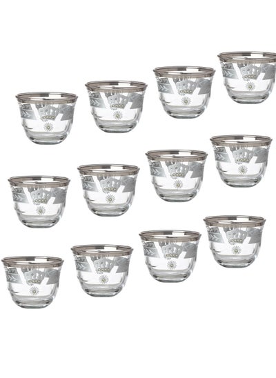 Buy A set of 12 Turkish-made Arabic coffee cups with elegant and unique designs in Saudi Arabia