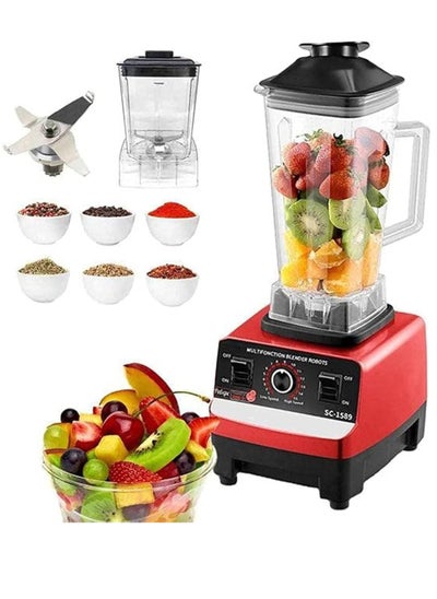 Buy Blender 4500W Heavy Duty Commercial Grade Blender 6 Blades Mixer Juicer for Fruit Food Processor Grinder Mill, Chopper Mill, and Ice Smoothies in UAE