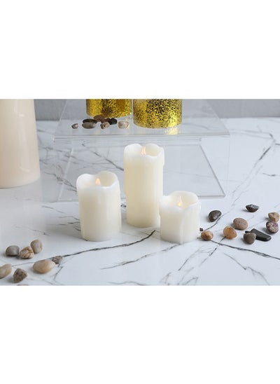 Buy Glow S/3 Led Wax Dripping Candle Cream in UAE