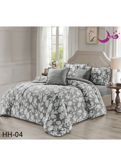 Buy Luxurious single comforter set with medium summer filling, consisting of 4 pieces /Single size160+210cm in Saudi Arabia