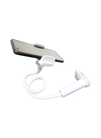 Buy Adjustable 360° Lazy Flexible Mobile Phone Holder - White in Saudi Arabia