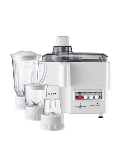 Buy FLEXY 650W 4 in 1 Food Processor Juicer Blender with 1.8L Jar 500ml Jar 100g Dry Mill Dual Speed Pulse Function in UAE