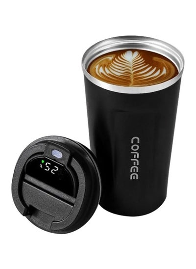 Buy 510ML Stainless Steel Thermos Coffee Cup With Digital LED Temperature Display for Travel, Office and Home  (Black) in UAE