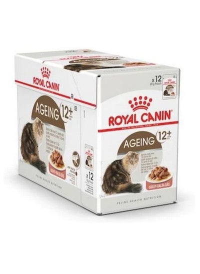 Buy Feline Health Nutrition Ageing +12 Gravy Wet Food Pouches in UAE