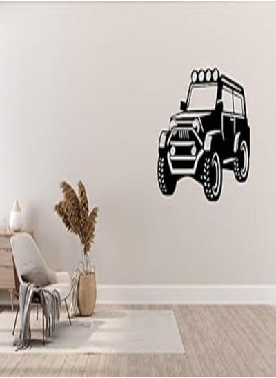 Buy Home Gallery Jeep Wood Wall art Black 90x60 H01636 in Egypt