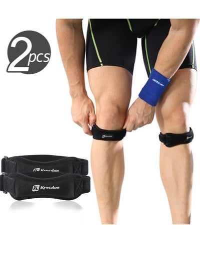 Buy 2 Pack Knee Pain Relief And Stabilizer Knee Strap Brace Support for Hiking Soccer Basketball Running Jumpers Knee Tennis Volleyball And Squats in UAE