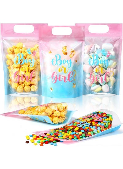 Buy 50 Pcs Boy Or Girl Zip Lock Bags Gender Reveal Sealing Pouches With Handles Blue Pink Baby Shower Plastic Bag For Gender Reveal Party Gift Wrap(Boy Or Girl) in Saudi Arabia