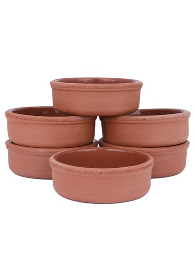 Buy Round pottery bowl set 6 pieces in Saudi Arabia