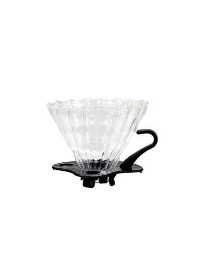 Buy V60 Glass Dripper Made of High Fired Glass Material Pour Over Coffee Maker Slow Brewing Home Office Cafe Strong Flavour Brewer Clear Size 01 in Saudi Arabia