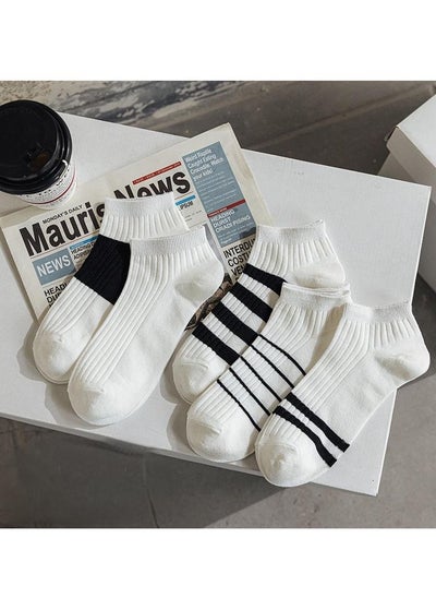 Buy Men Absorb Sweat and Deodorize Socks 5 Pairs High Quality Socks One Size Fits All in Saudi Arabia