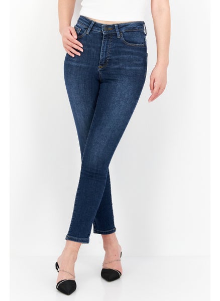 اشتري Women Skinny Fit Washed Stretchable Jeans, Blue في الامارات