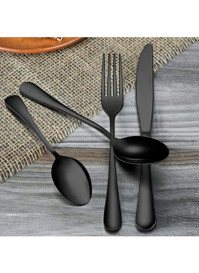 Buy Spoon Set, Cutlery, Set of 16, Shadow, Stainless Steel - 154001 in Saudi Arabia