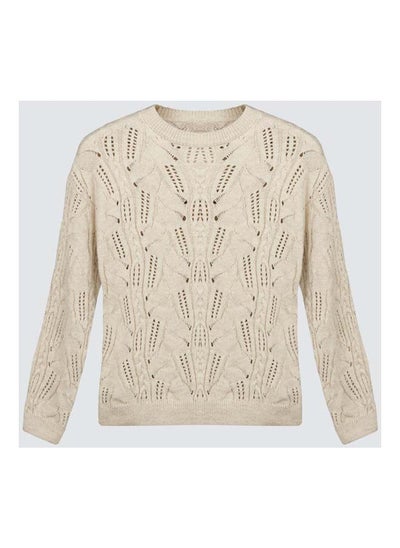 Buy Crew-Neck Openwork Sweater in Egypt