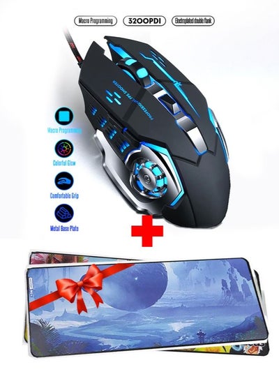 Buy Forev mouse Gaming 3200 DPI RGB with Different Mouse Pad Styles in Egypt