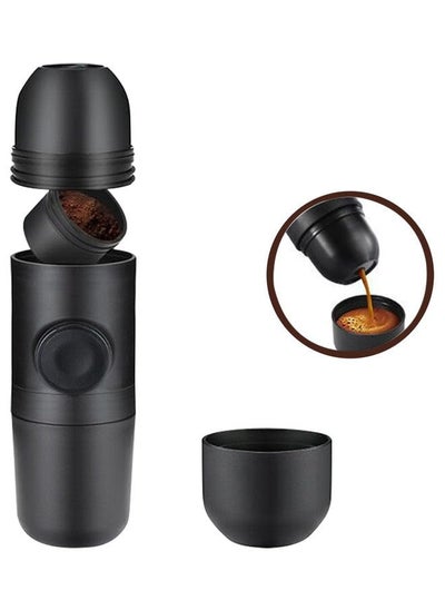 Buy Mini Manual Espresso Coffee Maker Hand Operated Coffee Maker For Camping Hiking Black 20 * 6 * 7.6Cm Cy 16466 in Saudi Arabia