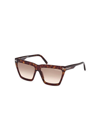 اشتري Women's Acetate Sunglasses FT111052F56 Lens Size: 56 Millimeter - Dark Havana في السعودية