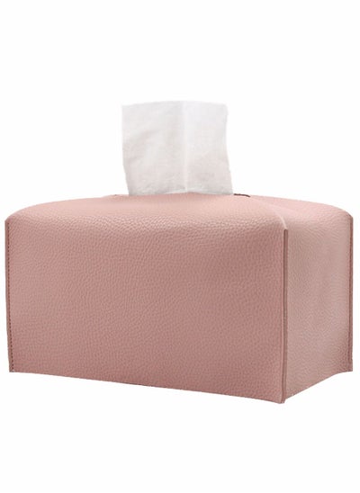 Buy Large Size Leather Tissue Box Cover Holder Home Decorations for Living Room Bedroom and Office Tissue Box Cover for Car in UAE