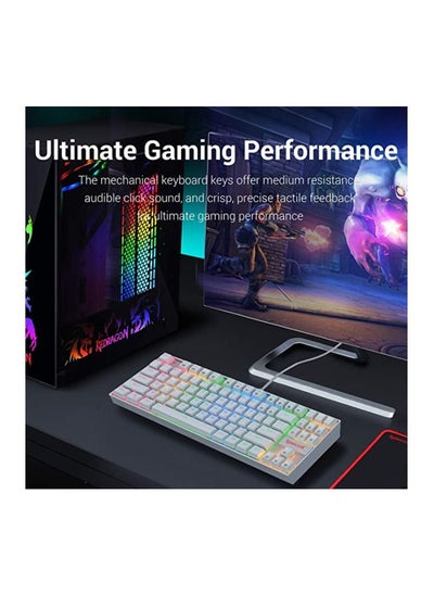 Buy Redragon K512 SHIVA RGB Membrane Gaming Keyboard - White in UAE