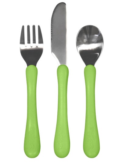 Buy Learning Cutlery Set Green in Saudi Arabia