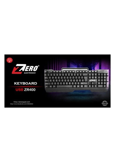 Buy Zero USB Keyboard - Model ZR-400 Black in Egypt