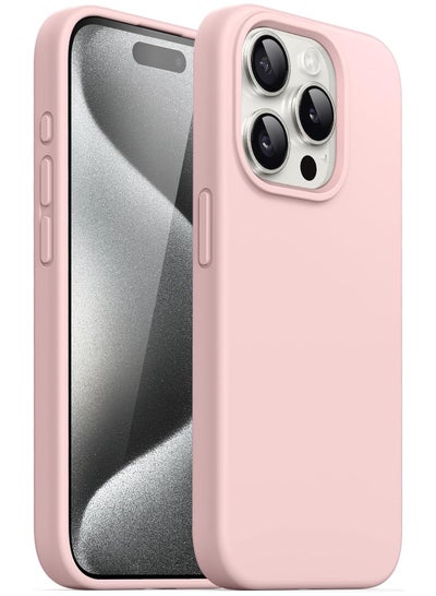Buy Silicone Case for iPhone 15 Pro 6.1-Inch (NOT FOR iPhone 15 Pro Max 6.7-Inch), Silky-Soft Touch Full-Body Protective Phone Case, Shockproof Cover (Pink) in UAE