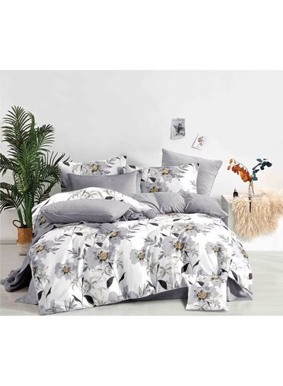 Buy King Size6 Pieces Comforter Set (220x240 cm) 100% Soft & Luxurious Set 1 Lightweight Comforter with 1 Fitted Sheet & 4 Pillowcases for All Season Comforter Set for Bedding in UAE