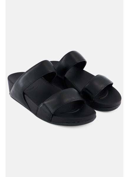 اشتري Women Slip On Sandals, Black في السعودية