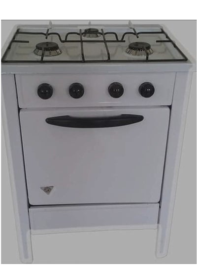 Buy Long Life Gas Cooker, 3 Burners, Size 58 x 45 x 80 cm, produced by Harbiye, White in Egypt