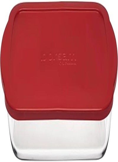 Buy Borcam Roasters Rectangular Oven Dish with Red Cover - 2L in Egypt