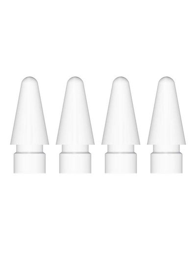 Buy 4-Piece Replacement Nib Set For Apple Stylus Pen White in UAE