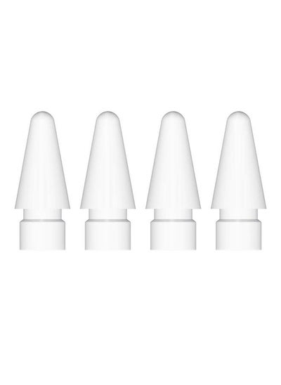 Buy 4-Piece Replacement Nib Set For Apple Stylus Pen White in UAE