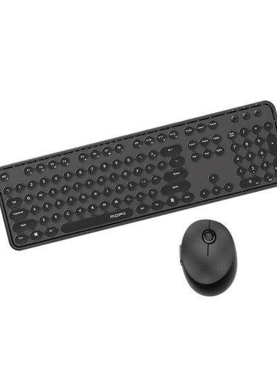 Buy 2.4G wireless keyboard and mouse color lipstick keyboard and office wireless keyboard and mouse set in Saudi Arabia