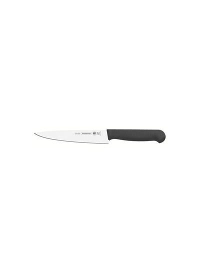 Buy Professional 6 Inches Meat Knife with Stainless Steel Blade and Black Polypropylene Handle with Antimicrobial Protection in UAE